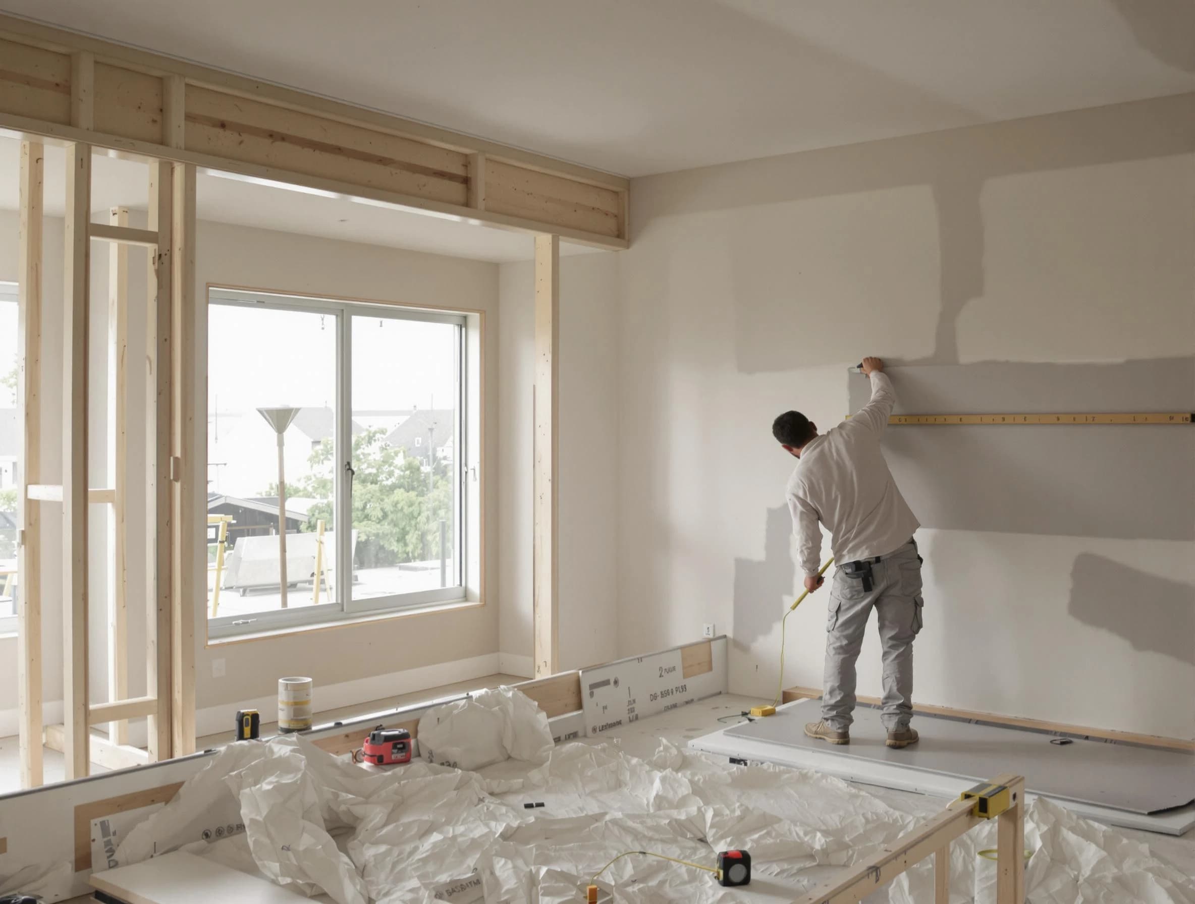 Lakewood House Painters installing new drywall in Lakewood, OH