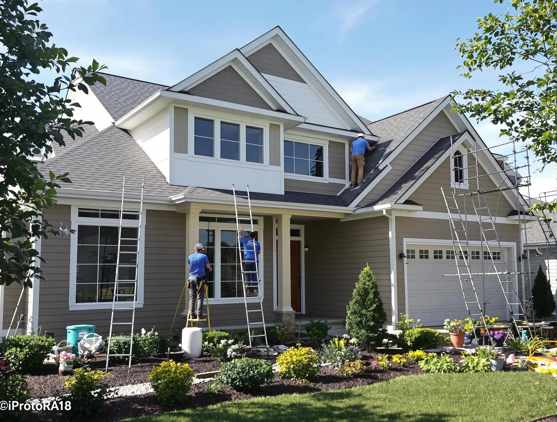 Detailed exterior painting by Lakewood House Painters in Lakewood