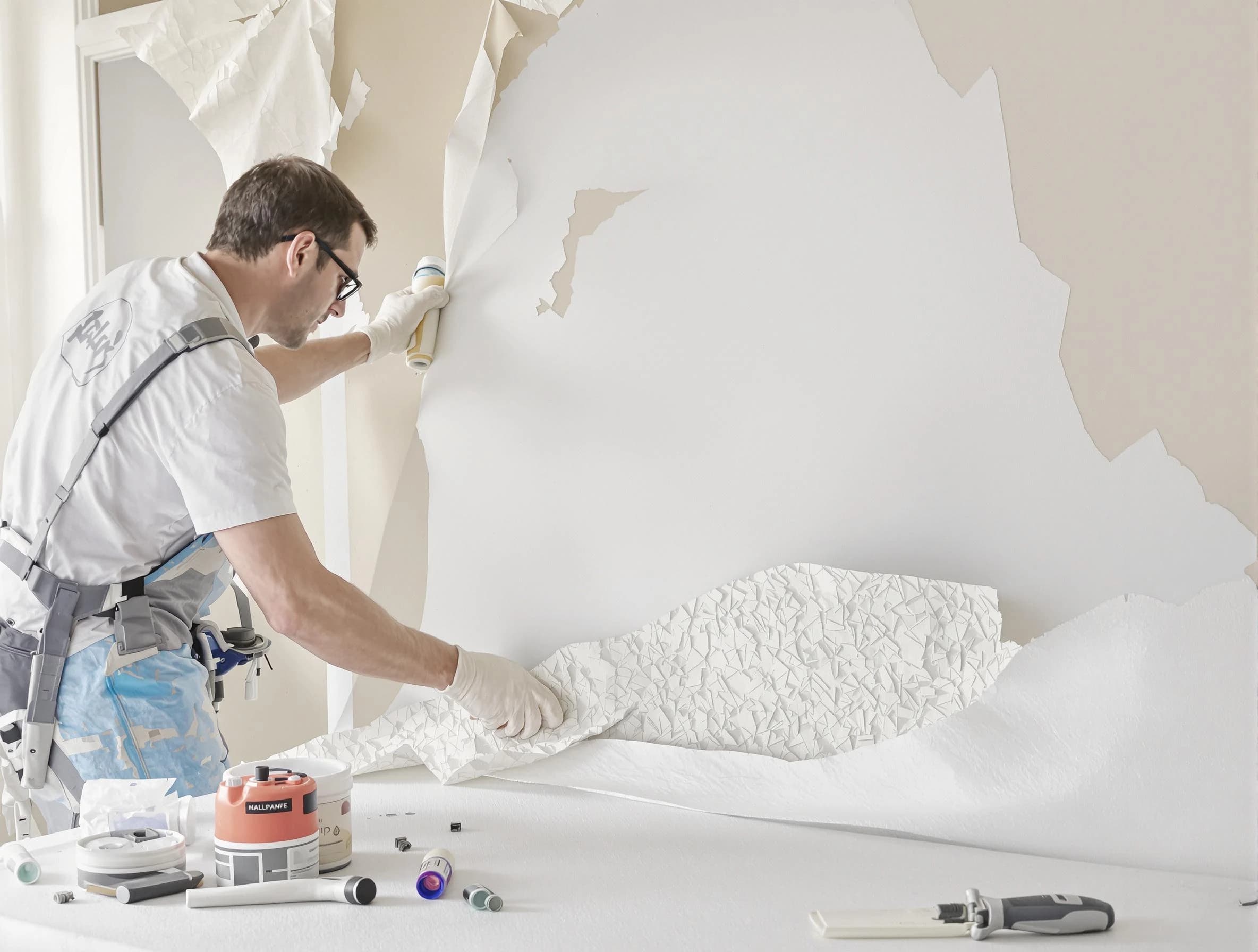 Detailed wallpaper removal and wall prep by Lakewood House Painters in Lakewood